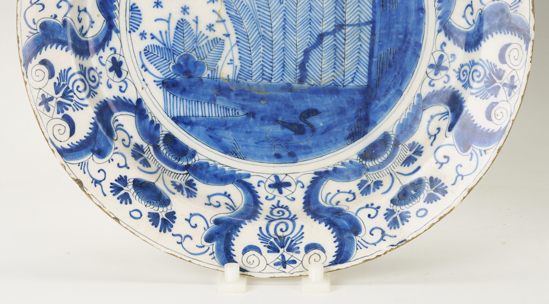 Lot 782: 2 Delft Blue and White Kraak Style Chargers