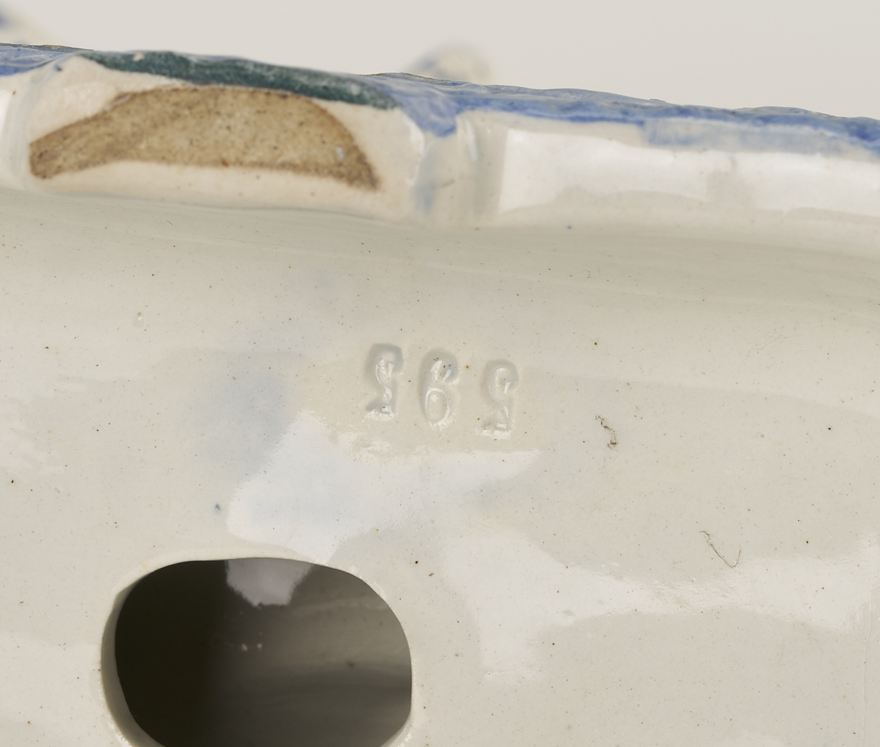 Lot 783: Pair of Delft Deer Figures