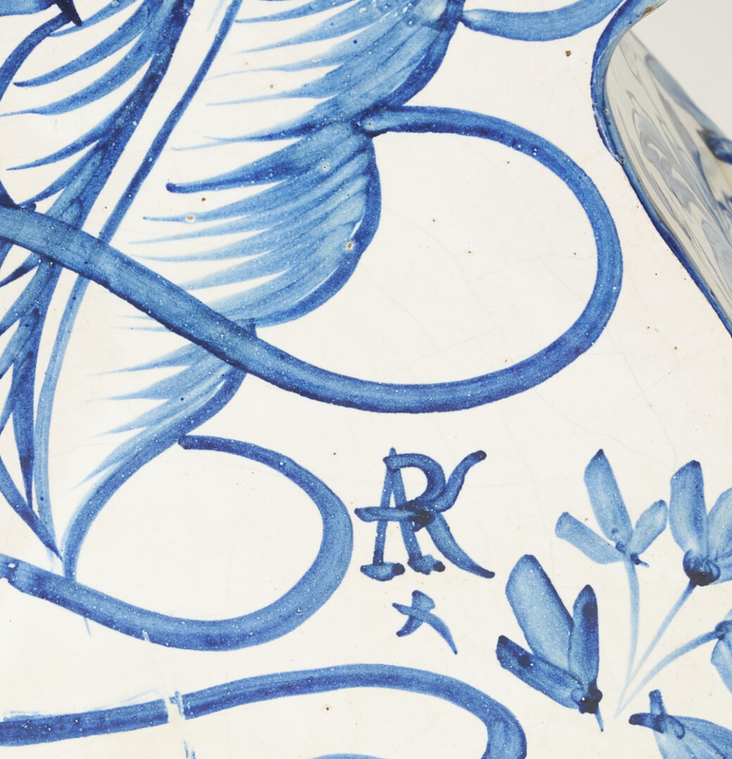 Lot 784: Large Delft Clock, Japy Freres Movement