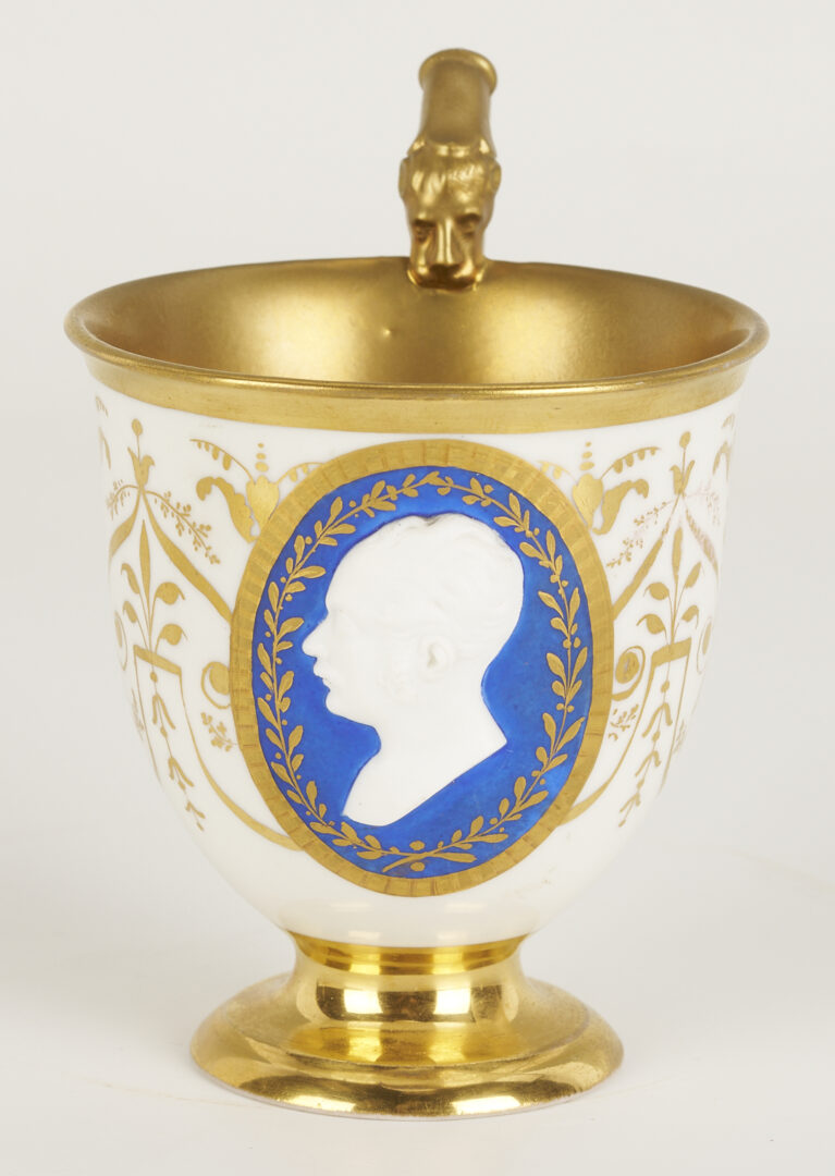 Lot 787: Nymphenburg Portrait Cup and Saucer, Duke of Leuchtenberg