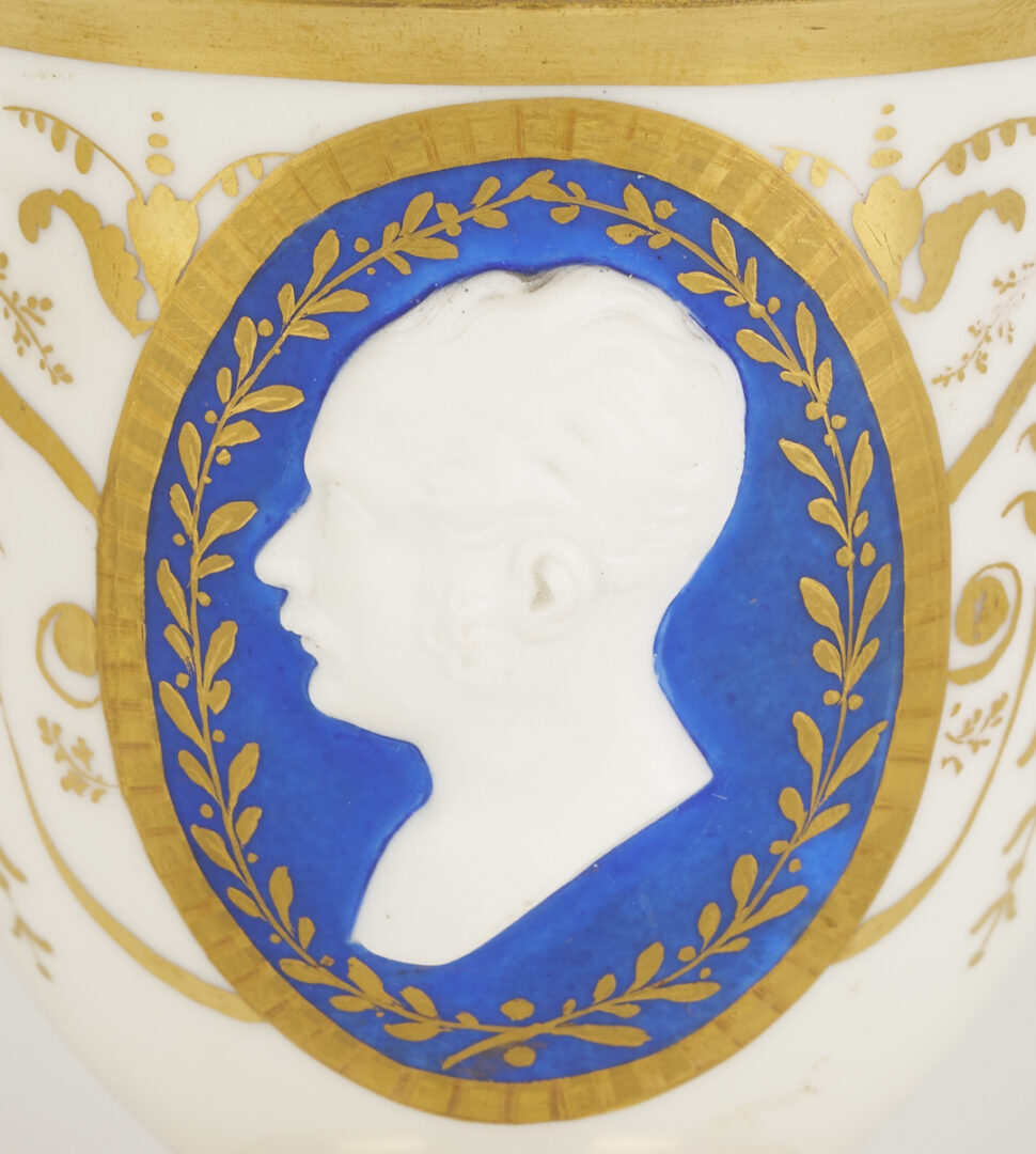 Lot 787: Nymphenburg Portrait Cup and Saucer, Duke of Leuchtenberg
