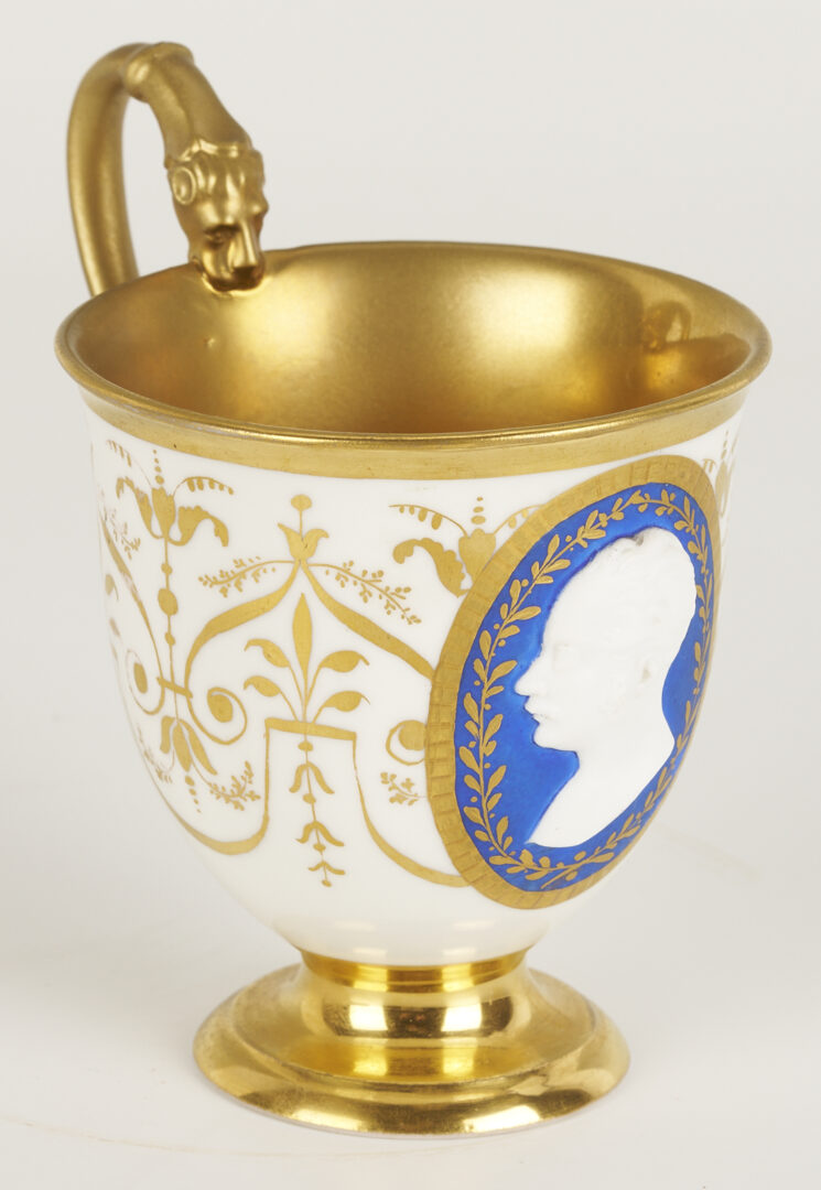 Lot 787: Nymphenburg Portrait Cup and Saucer, Duke of Leuchtenberg