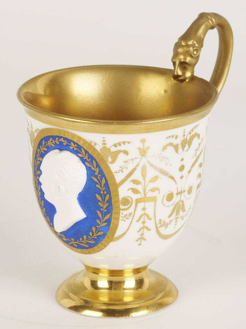 Lot 787: Nymphenburg Portrait Cup and Saucer, Duke of Leuchtenberg