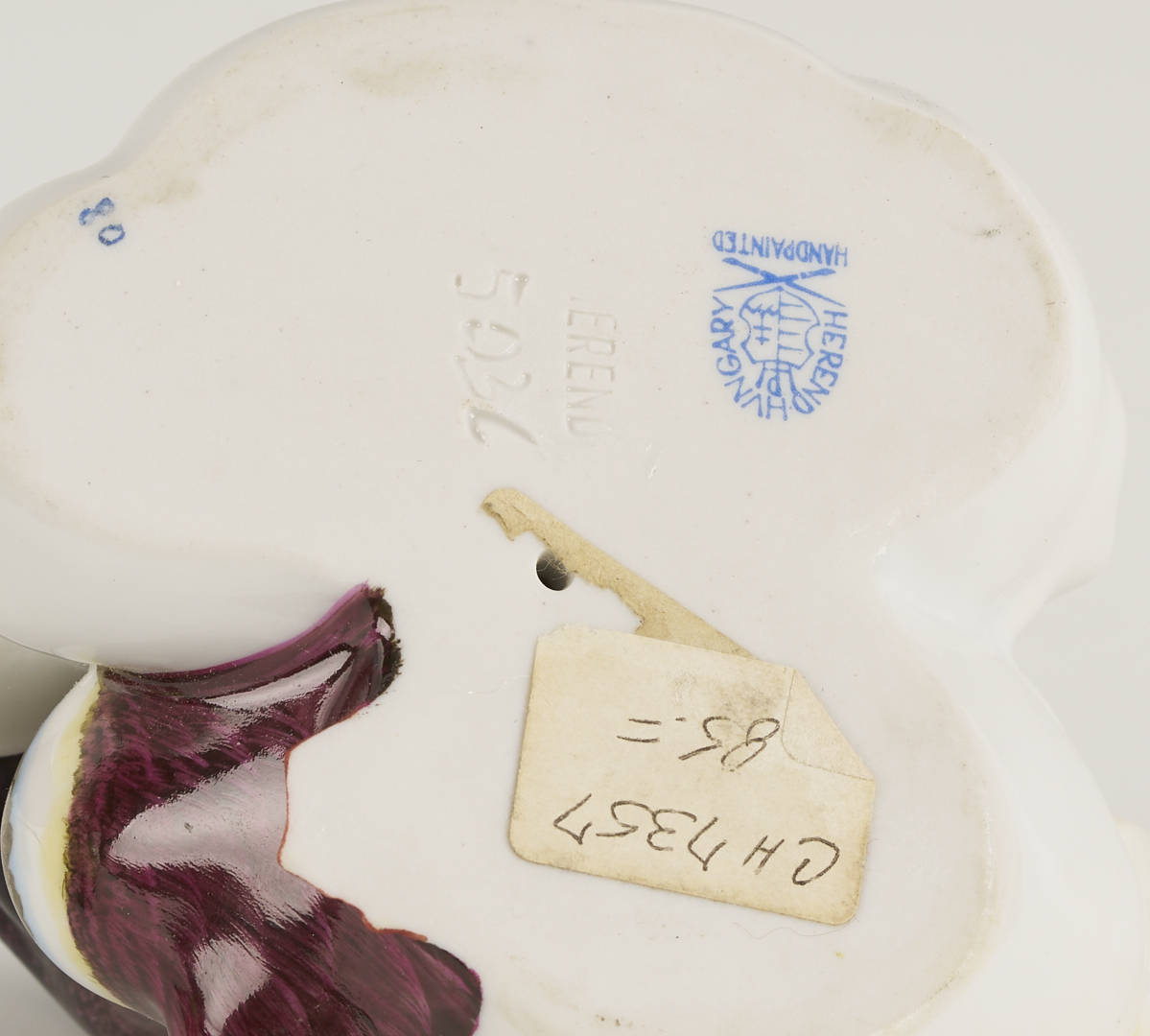 Lot 789: 4 Herend Porcelain Bird Figurines incl. Double Peacock