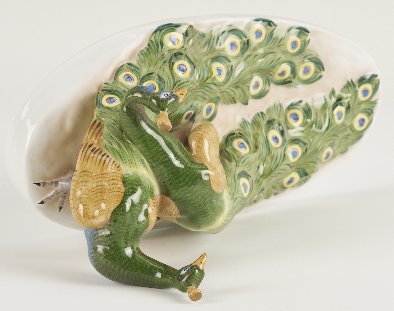 Lot 789: 4 Herend Porcelain Bird Figurines incl. Double Peacock