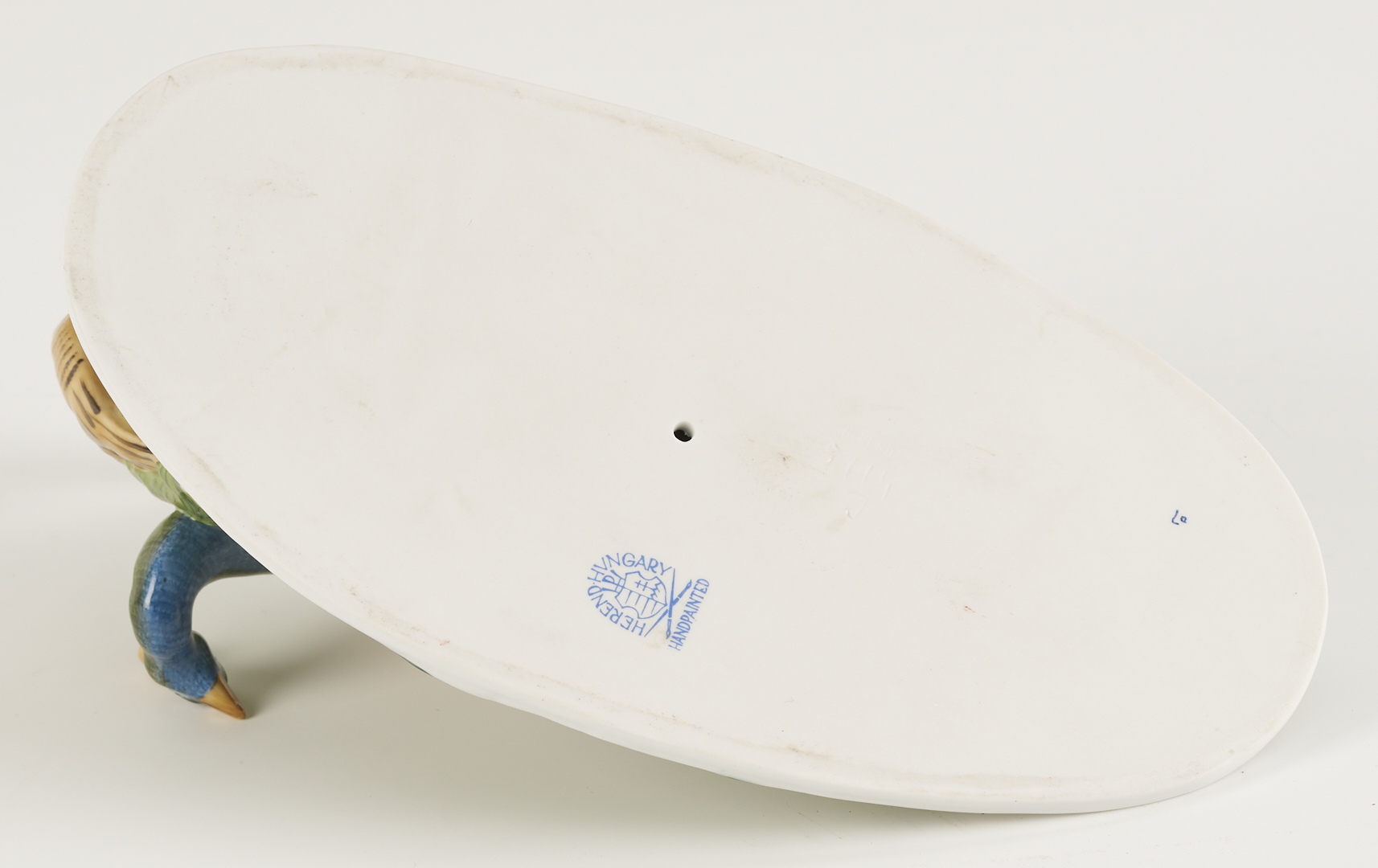 Lot 789: 4 Herend Porcelain Bird Figurines incl. Double Peacock