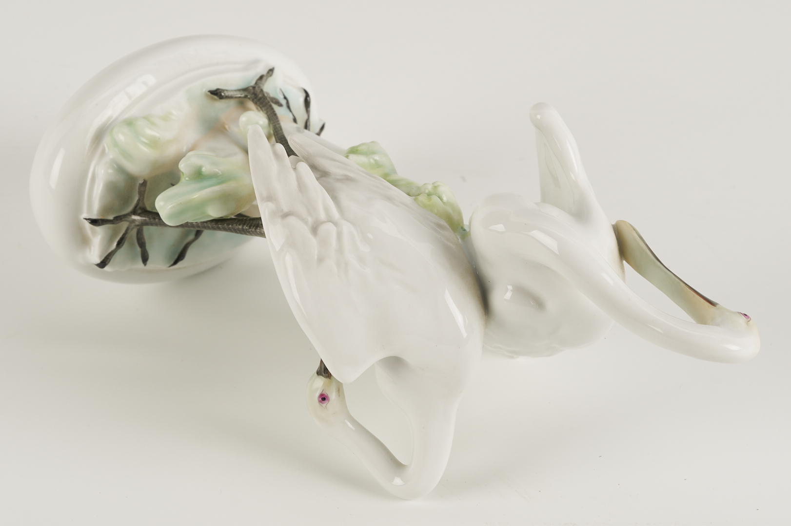 Lot 789: 4 Herend Porcelain Bird Figurines incl. Double Peacock