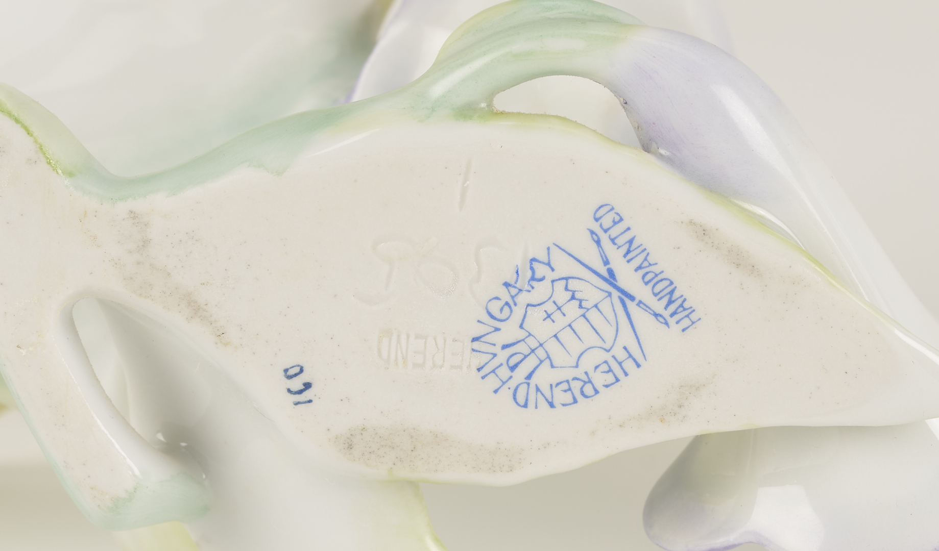 Lot 790: 4 Herend Porcelain & 1 Rosenthal Porcelain Insect Figures, incl. Butterflies