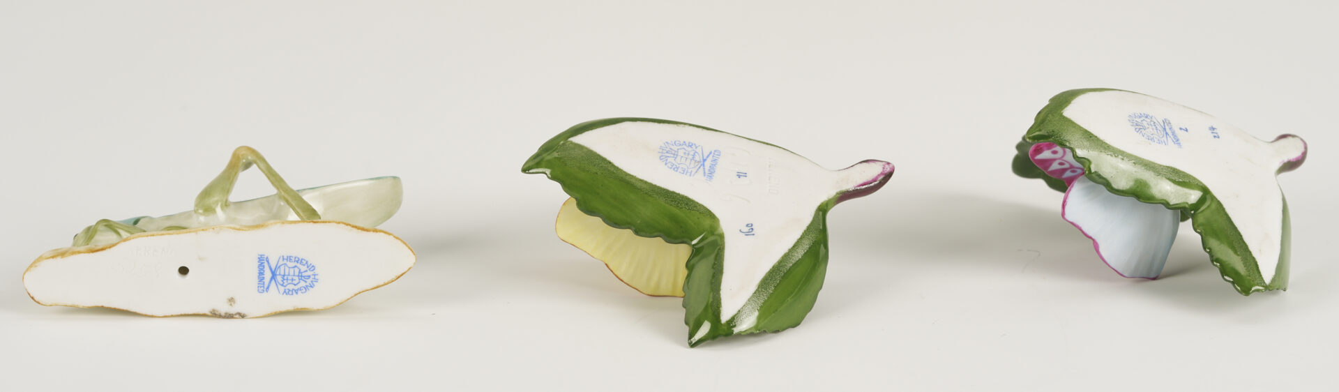 Lot 790: 4 Herend Porcelain & 1 Rosenthal Porcelain Insect Figures, incl. Butterflies