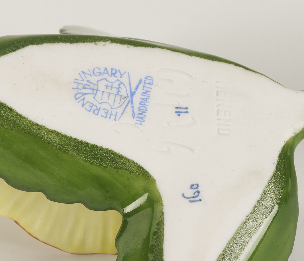 Lot 790: 4 Herend Porcelain & 1 Rosenthal Porcelain Insect Figures, incl. Butterflies