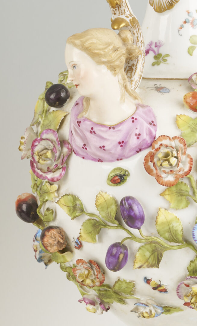 Lot 791: Pair of German Dresden-Style Potpourri Urn Lamps