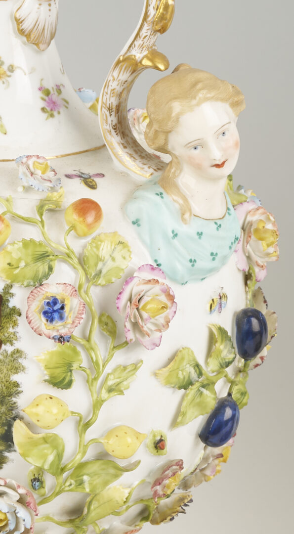 Lot 791: Pair of German Dresden-Style Potpourri Urn Lamps