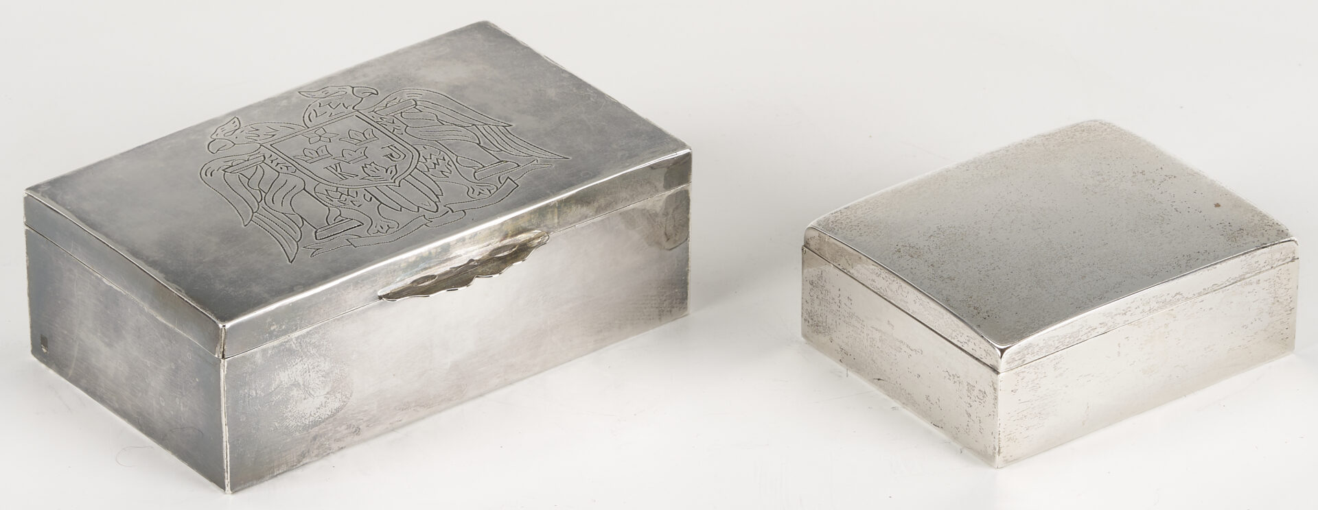 Lot 793: 4 Silver Jewelry Boxes incl. Japanese and Heintz Art Metal