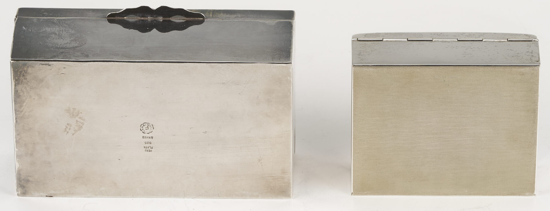 Lot 793: 4 Silver Jewelry Boxes incl. Japanese and Heintz Art Metal