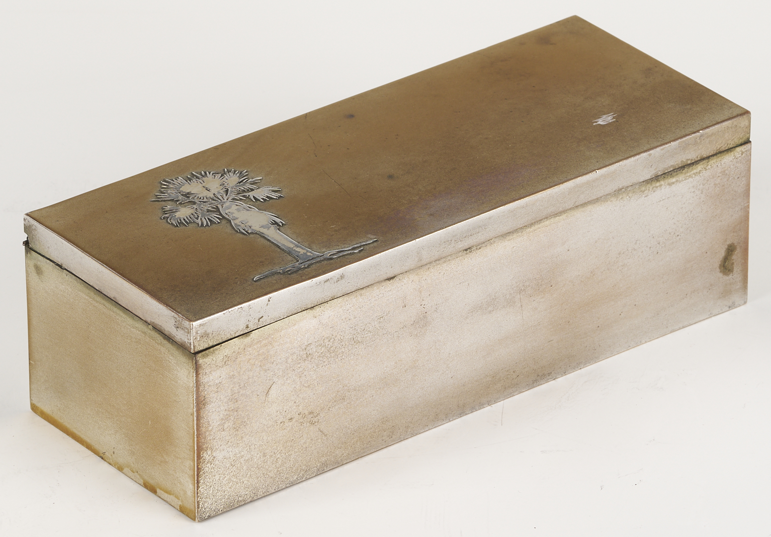 Lot 793: 4 Silver Jewelry Boxes incl. Japanese and Heintz Art Metal