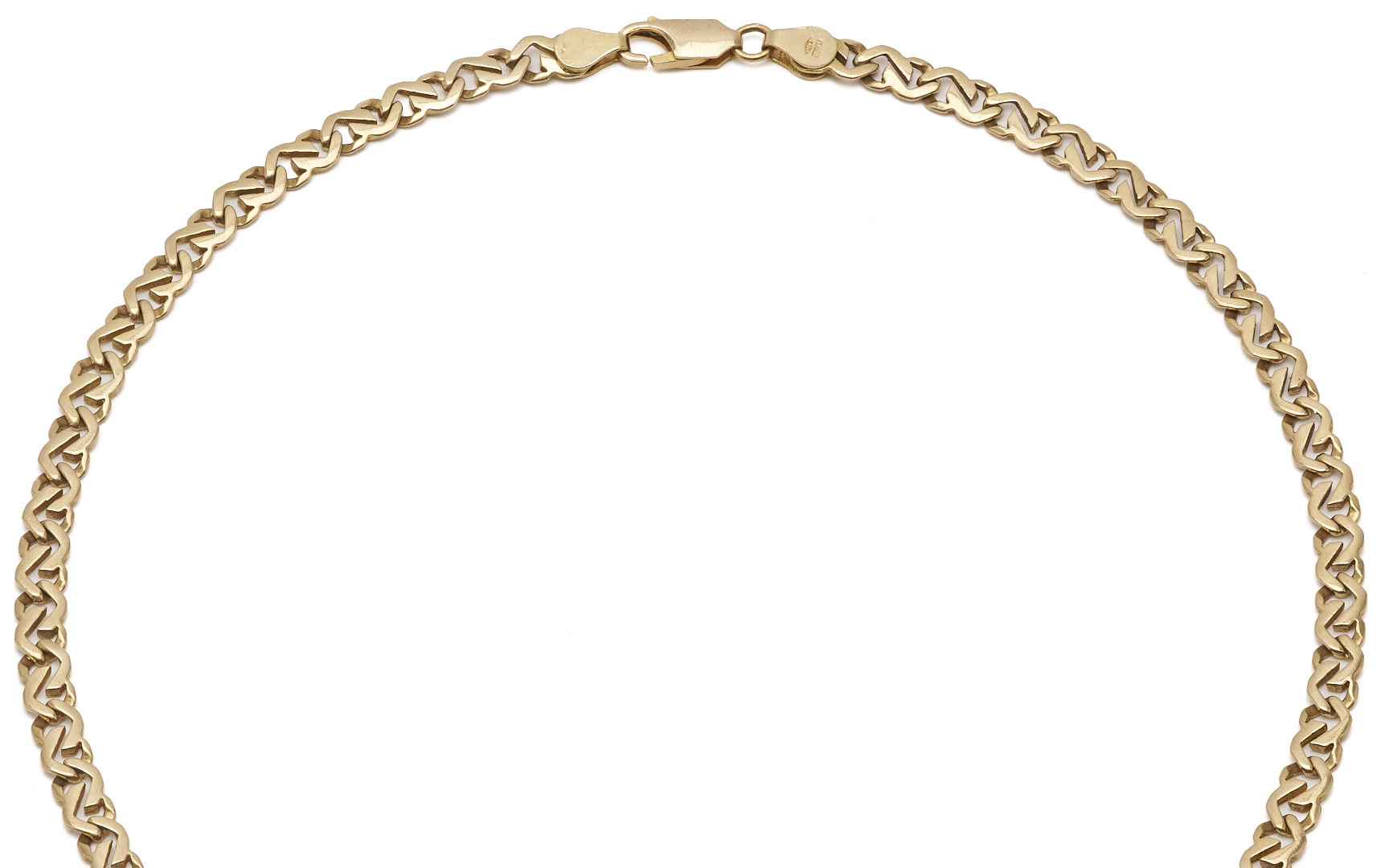 Lot 798: 14K Gold Cuban Link Necklace