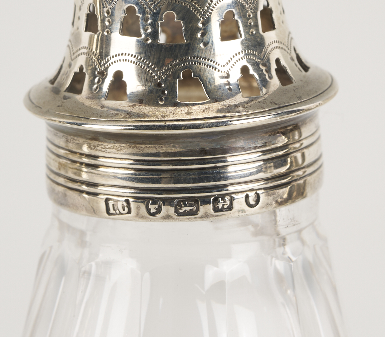 Lot 79: English 18th C. Sterling Cruet Set, Bateman