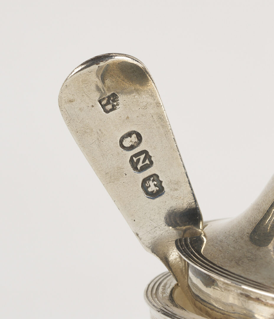 Lot 79: English 18th C. Sterling Cruet Set, Bateman