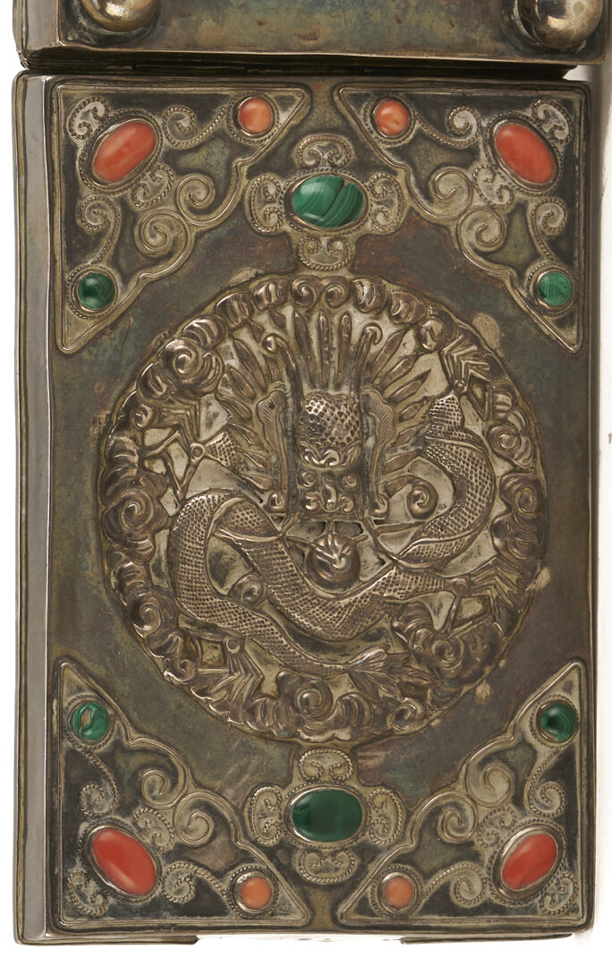 Lot 7: Chinese Silver Amulet Box & Opium Box