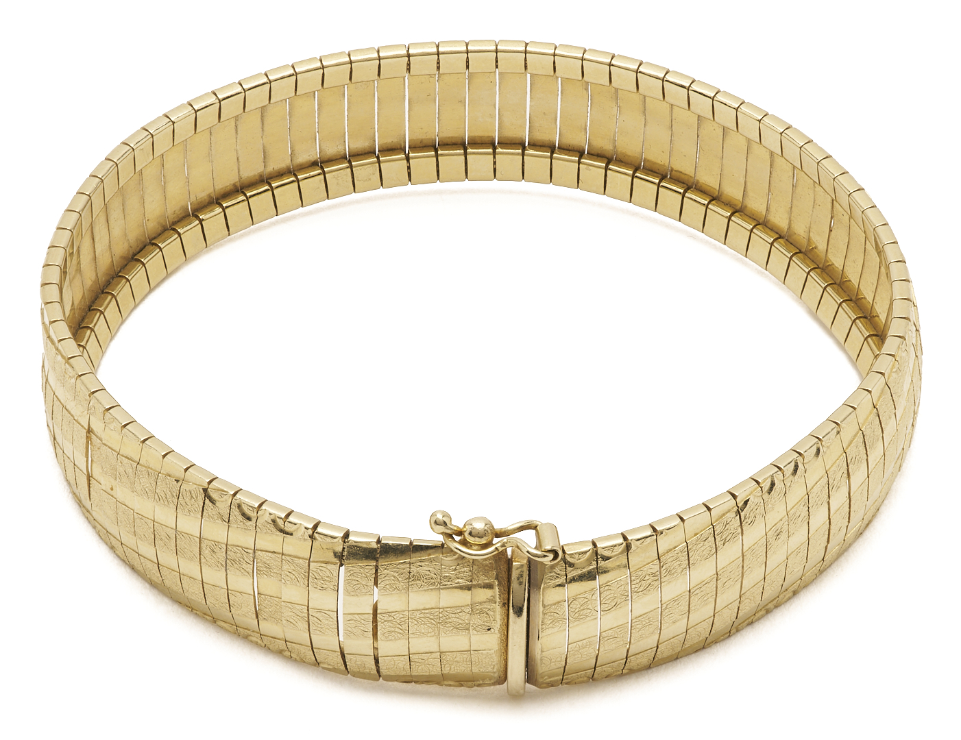 Lot 800: 14K Italian Yellow Gold Band Bracelet