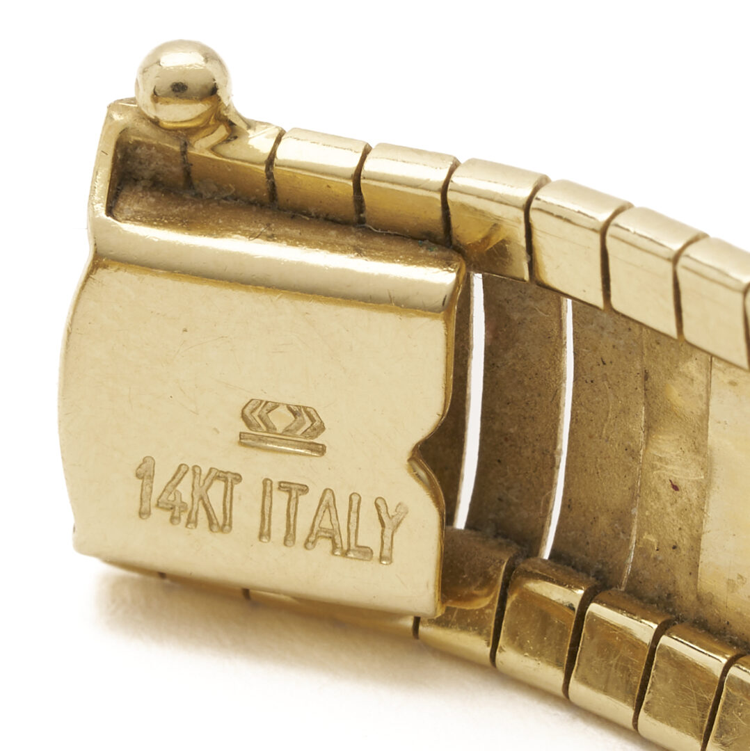 Lot 800: 14K Italian Yellow Gold Band Bracelet