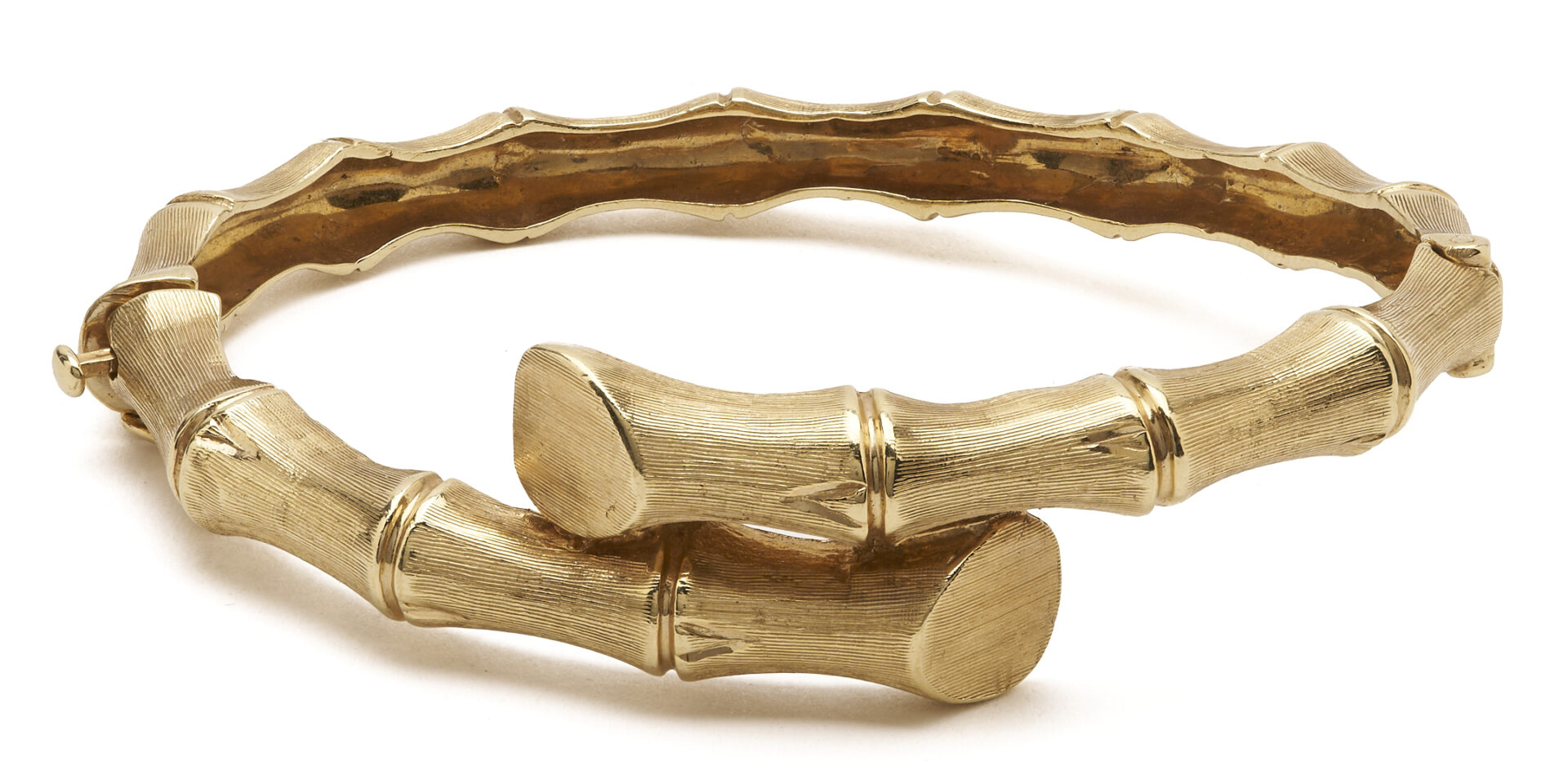 Lot 804: 14K Gold Bamboo Bracelet