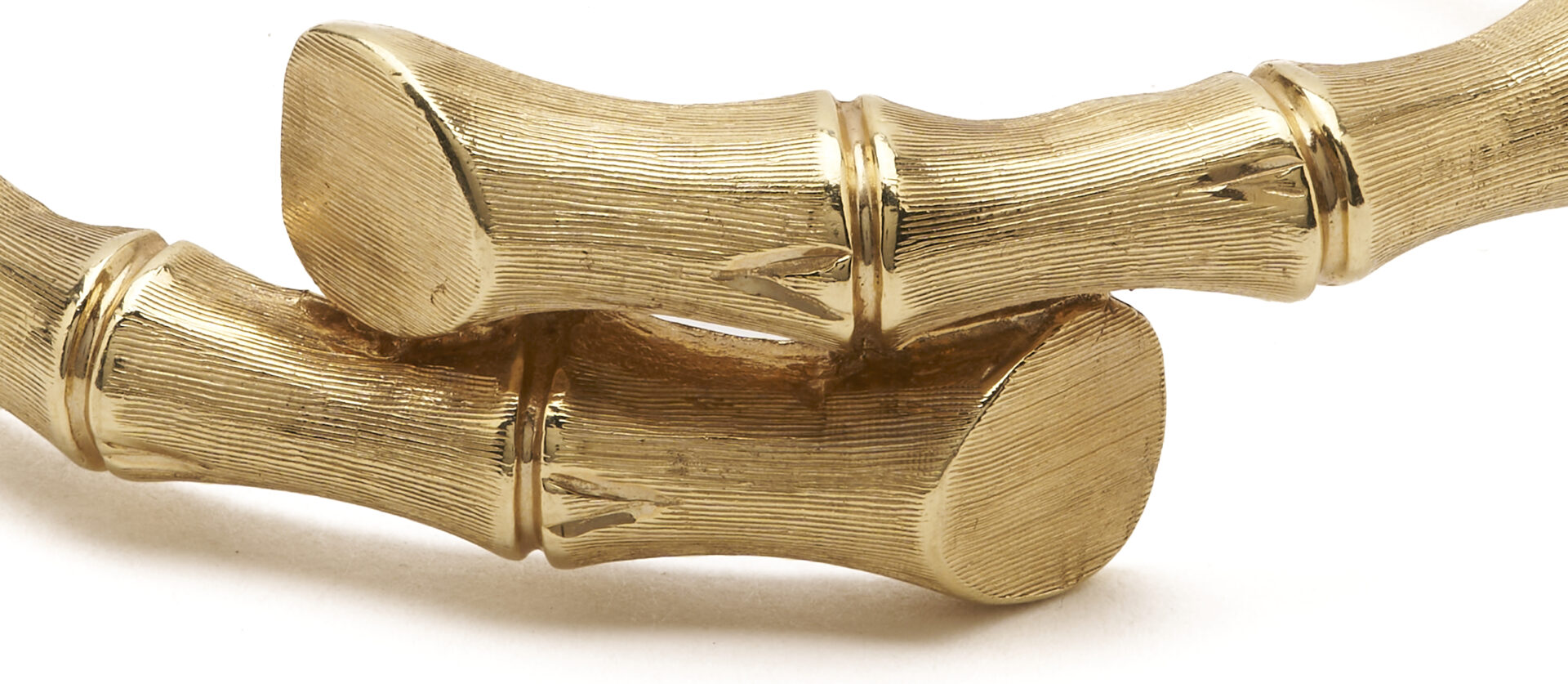 Lot 804: 14K Gold Bamboo Bracelet