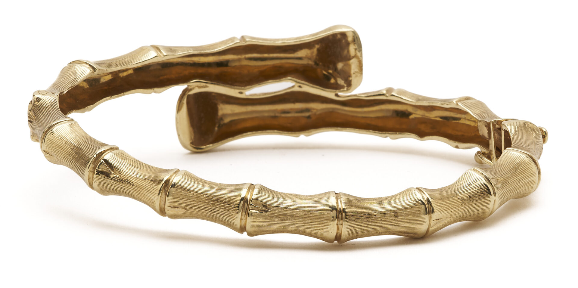 Lot 804: 14K Gold Bamboo Bracelet