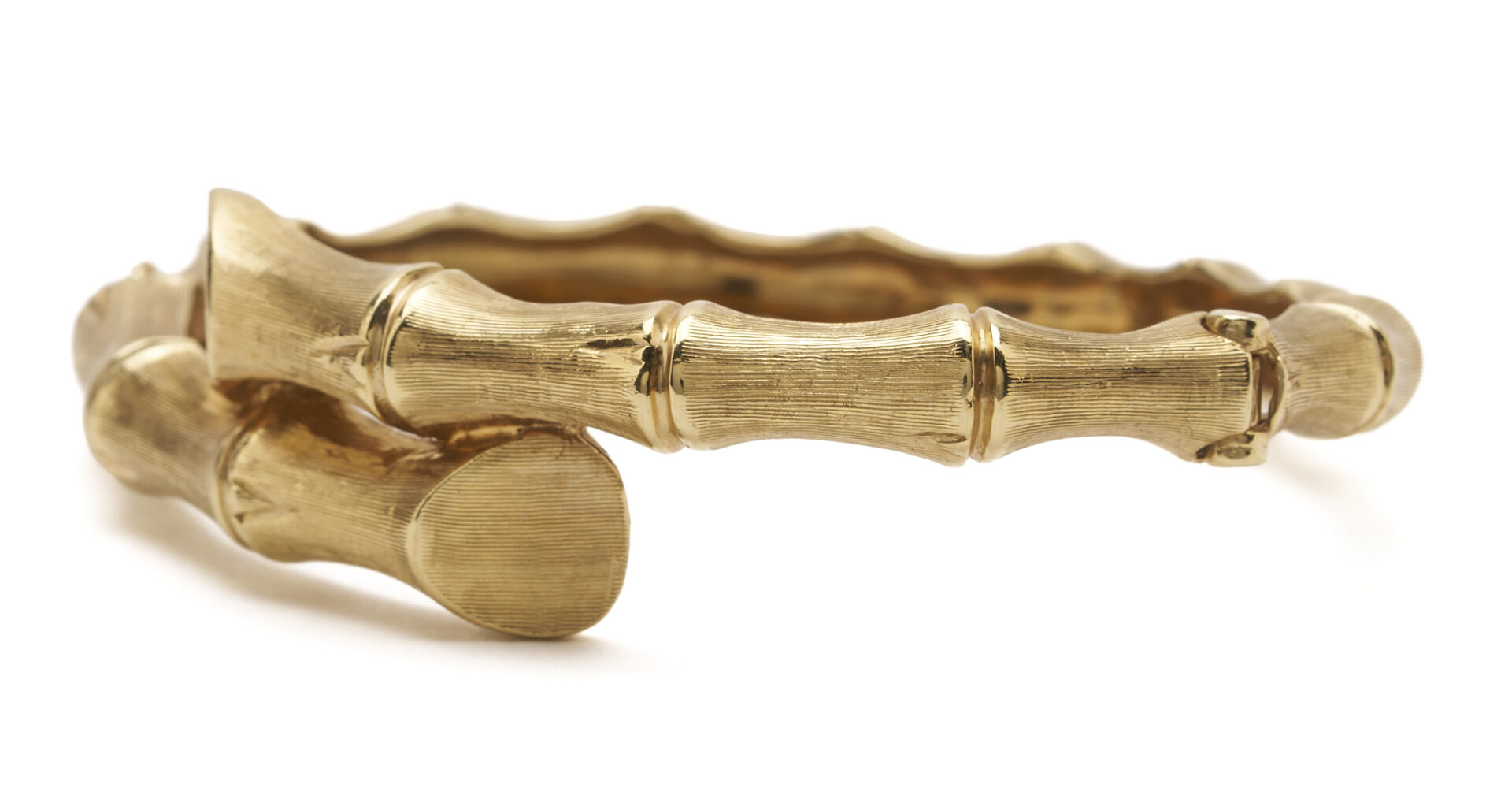 Lot 804: 14K Gold Bamboo Bracelet