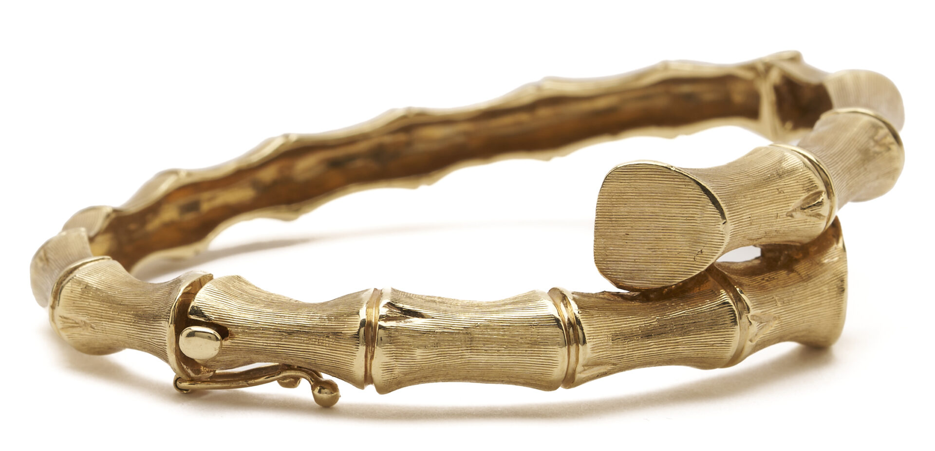 Lot 804: 14K Gold Bamboo Bracelet
