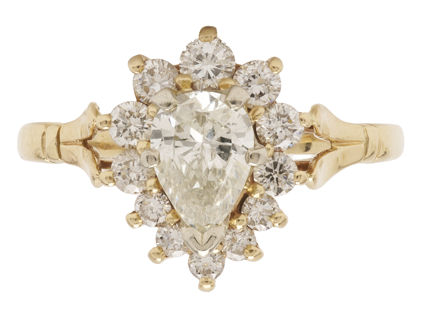 Lot 805: 14K Gold & Diamond Cocktail Ring