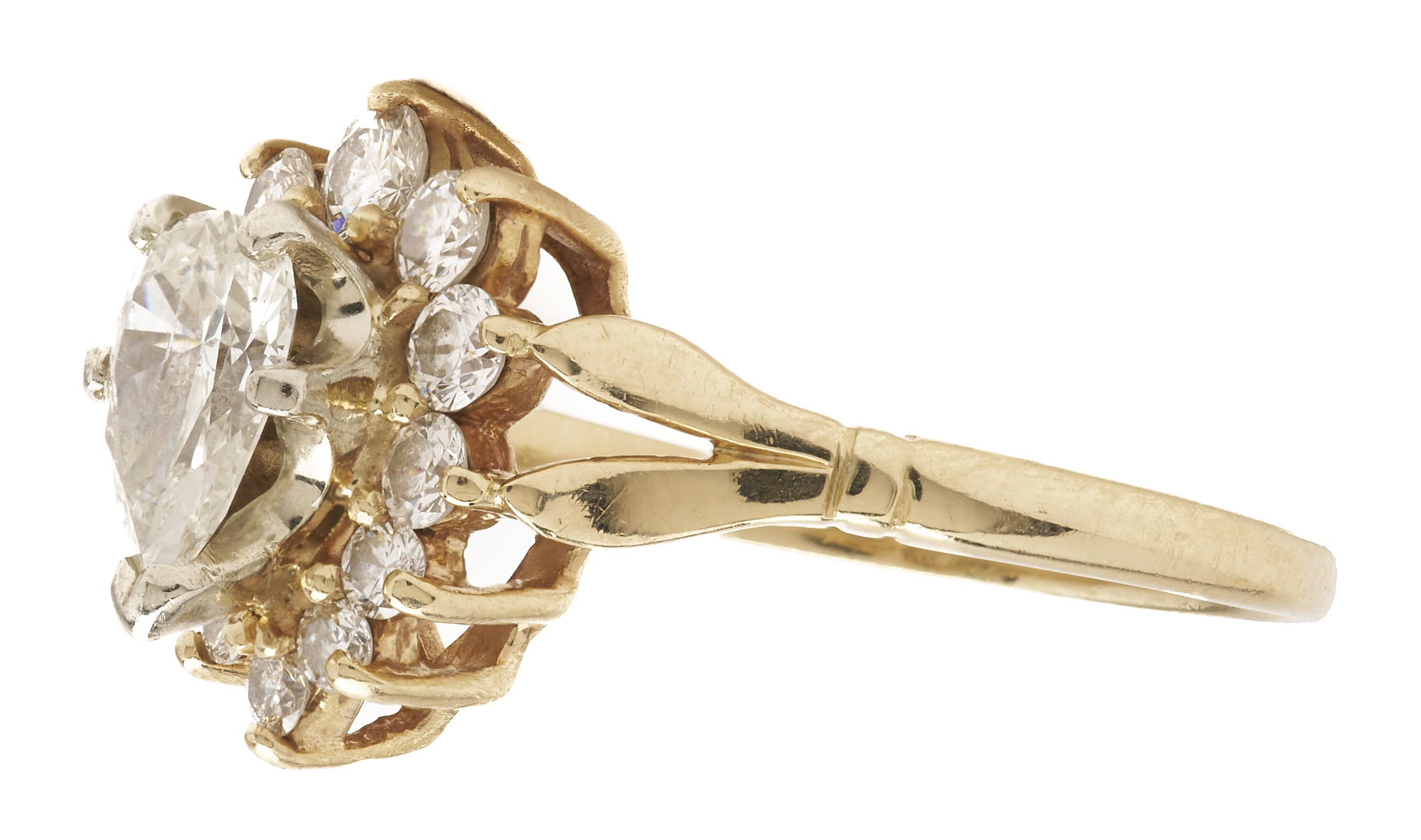 Lot 805: 14K Gold & Diamond Cocktail Ring