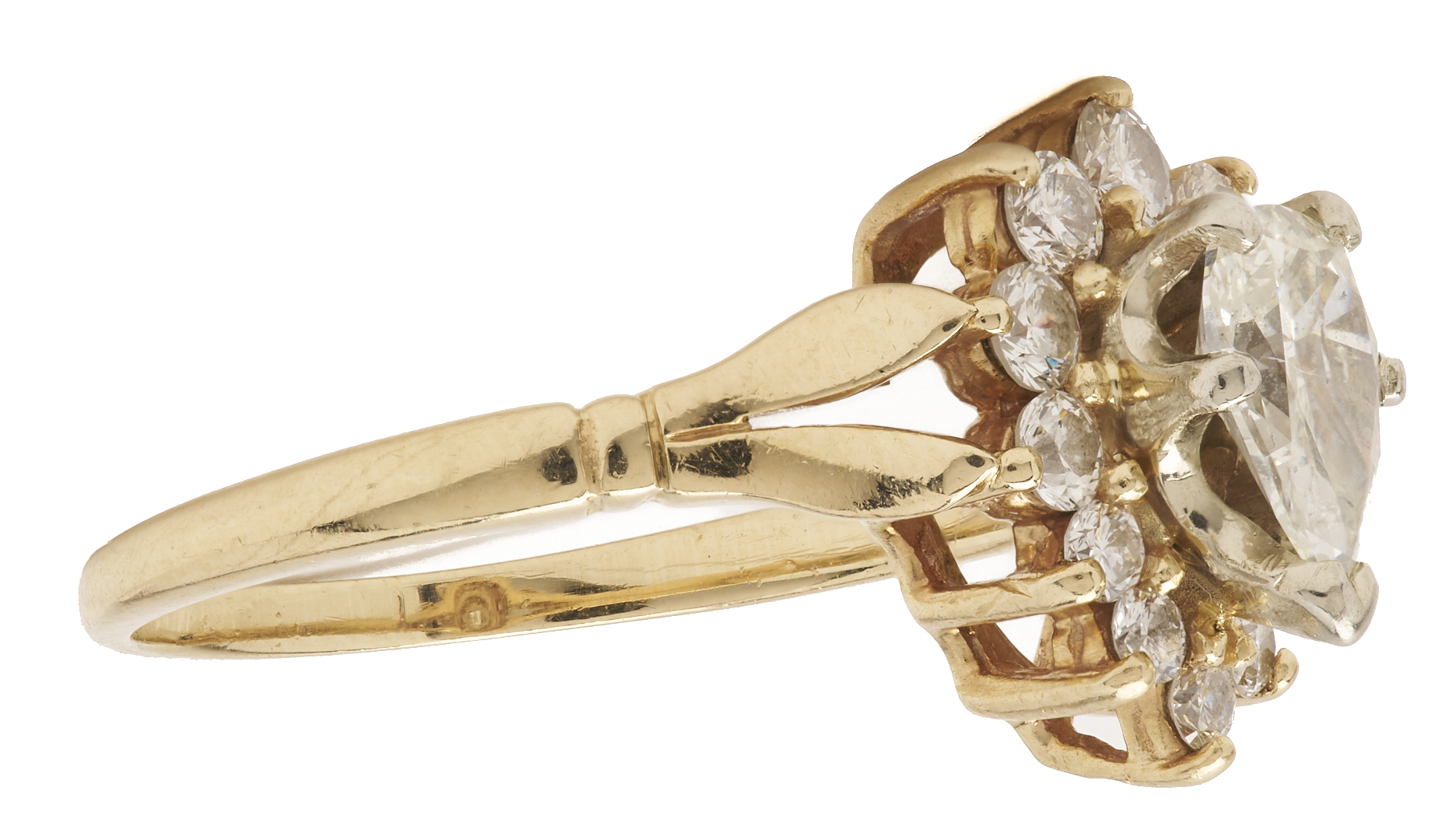 Lot 805: 14K Gold & Diamond Cocktail Ring
