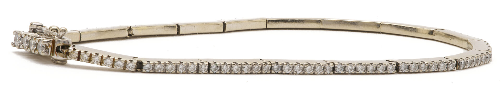 Lot 808: 18K Gold & Diamond Line Bracelet