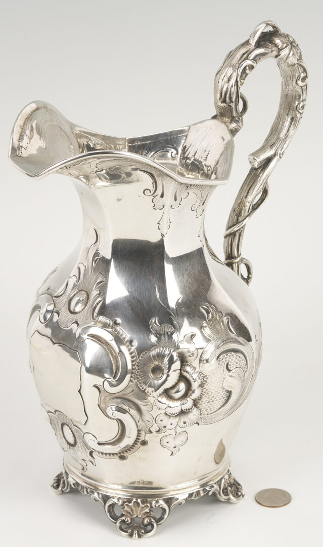 Lot 80: St. Louis, MO Coin Silver Water Pitcher, E. Mead