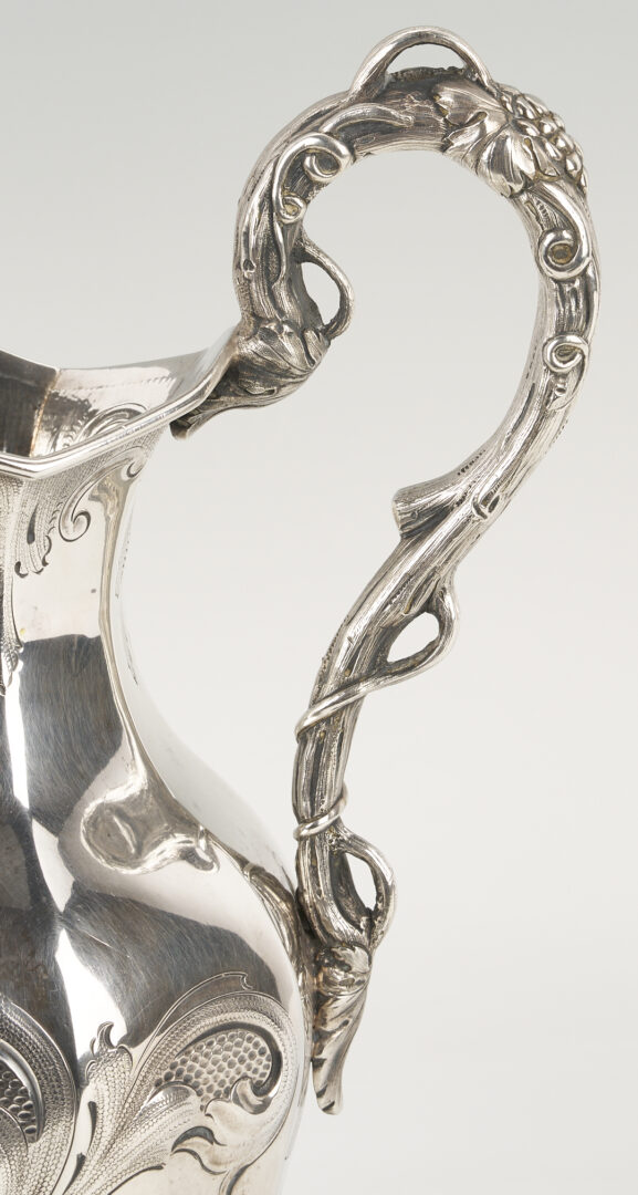 Lot 80: St. Louis, MO Coin Silver Water Pitcher, E. Mead