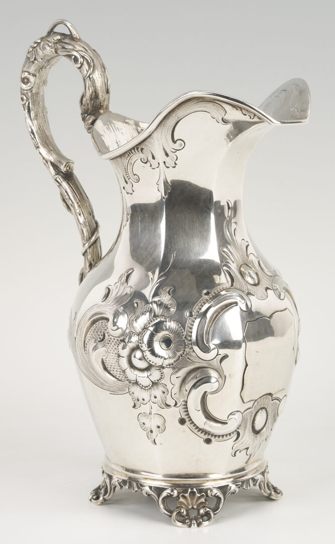 Lot 80: St. Louis, MO Coin Silver Water Pitcher, E. Mead