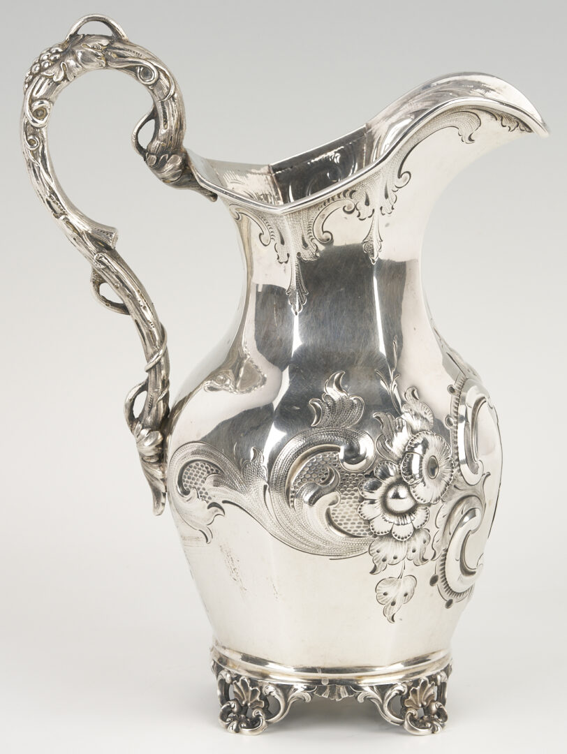 Lot 80: St. Louis, MO Coin Silver Water Pitcher, E. Mead