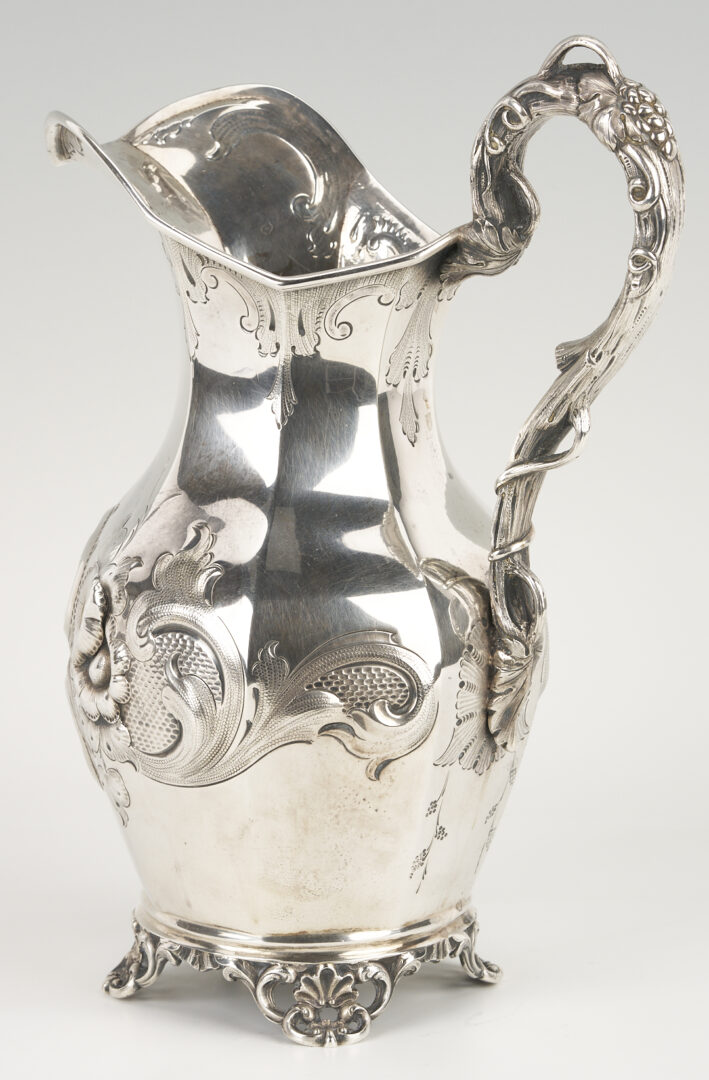 Lot 80: St. Louis, MO Coin Silver Water Pitcher, E. Mead