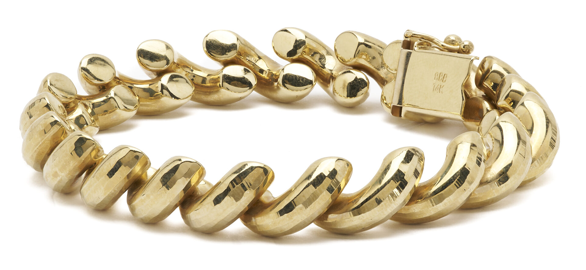 Lot 812: 14K Gold San Marco Style Bracelet