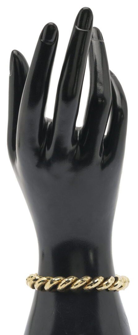 Lot 812: 14K Gold San Marco Style Bracelet