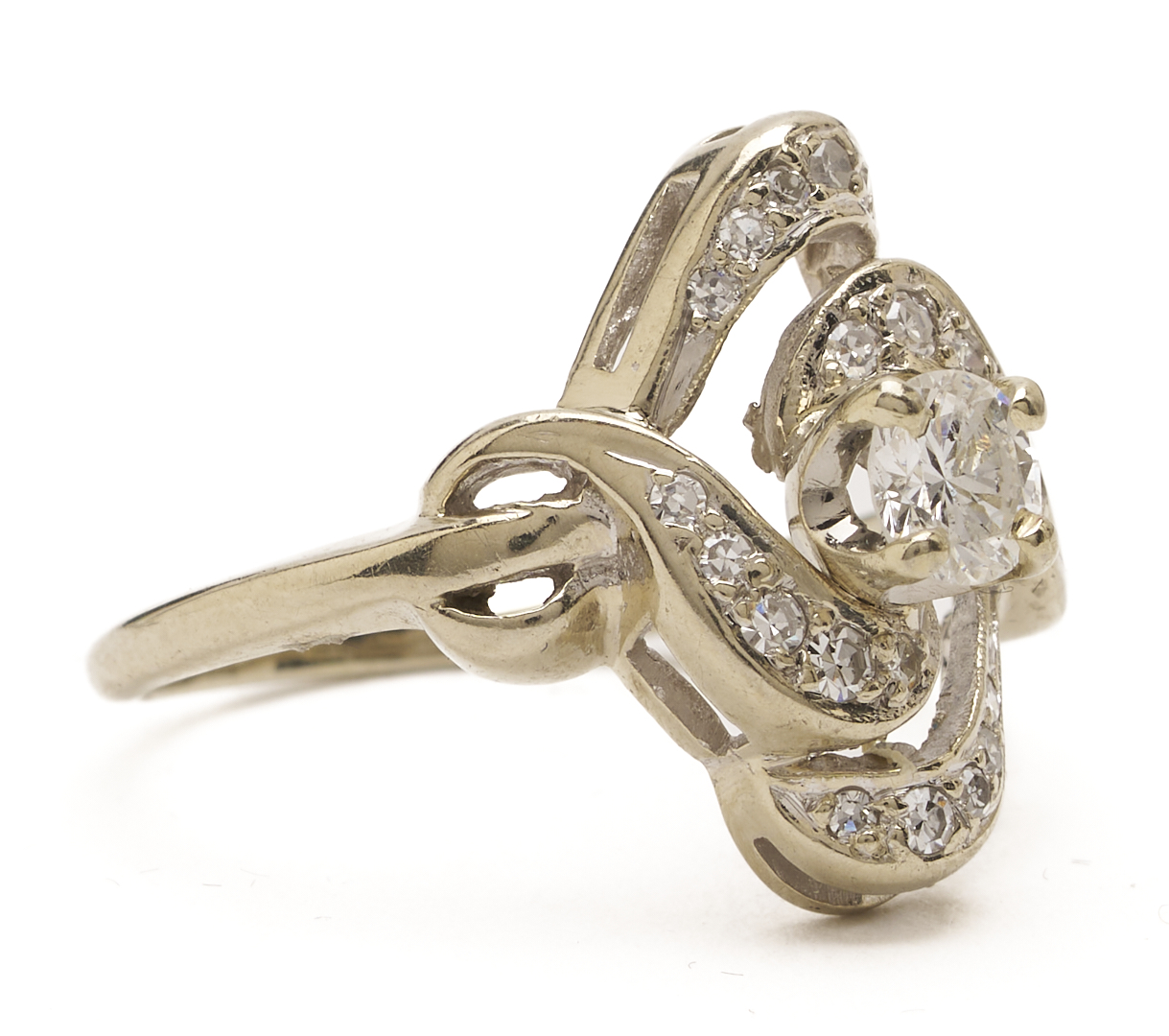 Lot 813: 14K Gold & Diamond Necklace & Ring