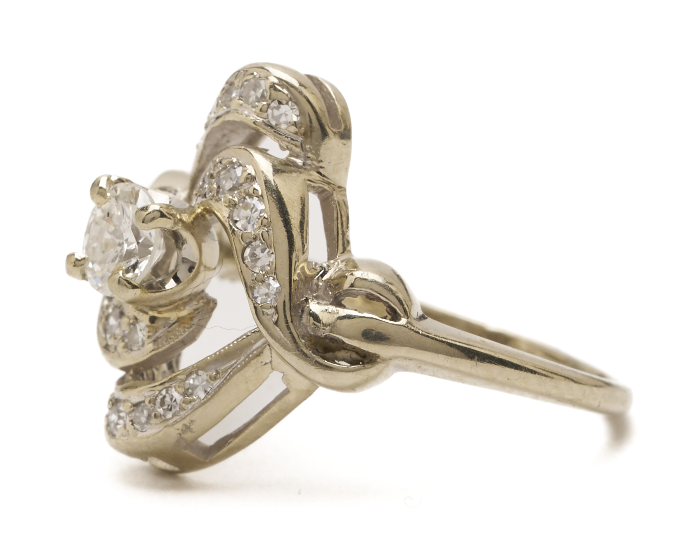 Lot 813: 14K Gold & Diamond Necklace & Ring