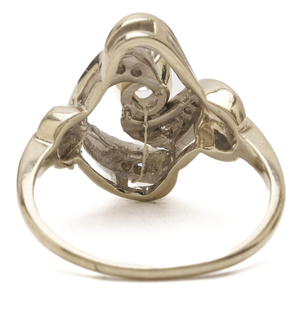 Lot 813: 14K Gold & Diamond Necklace & Ring