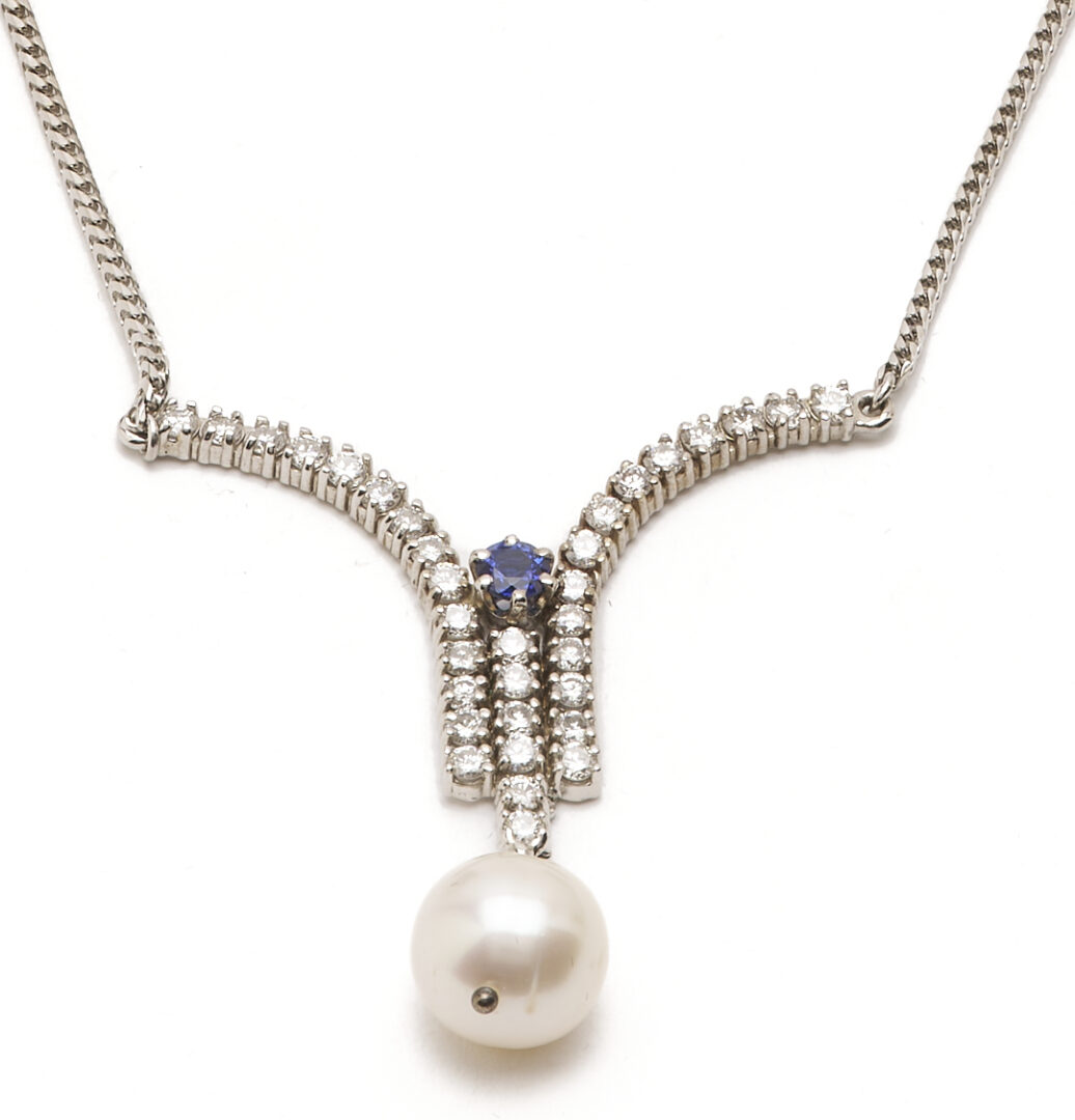 Lot 813: 14K Gold & Diamond Necklace & Ring