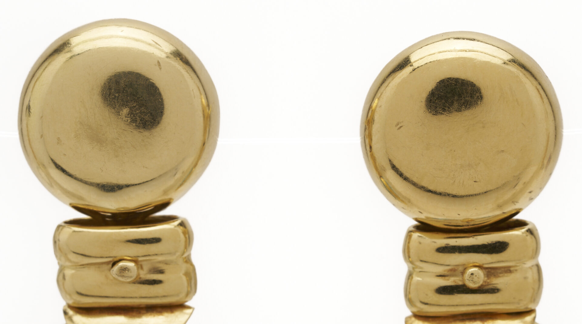 Lot 814: 18K Gold & Blue Topaz Earrings