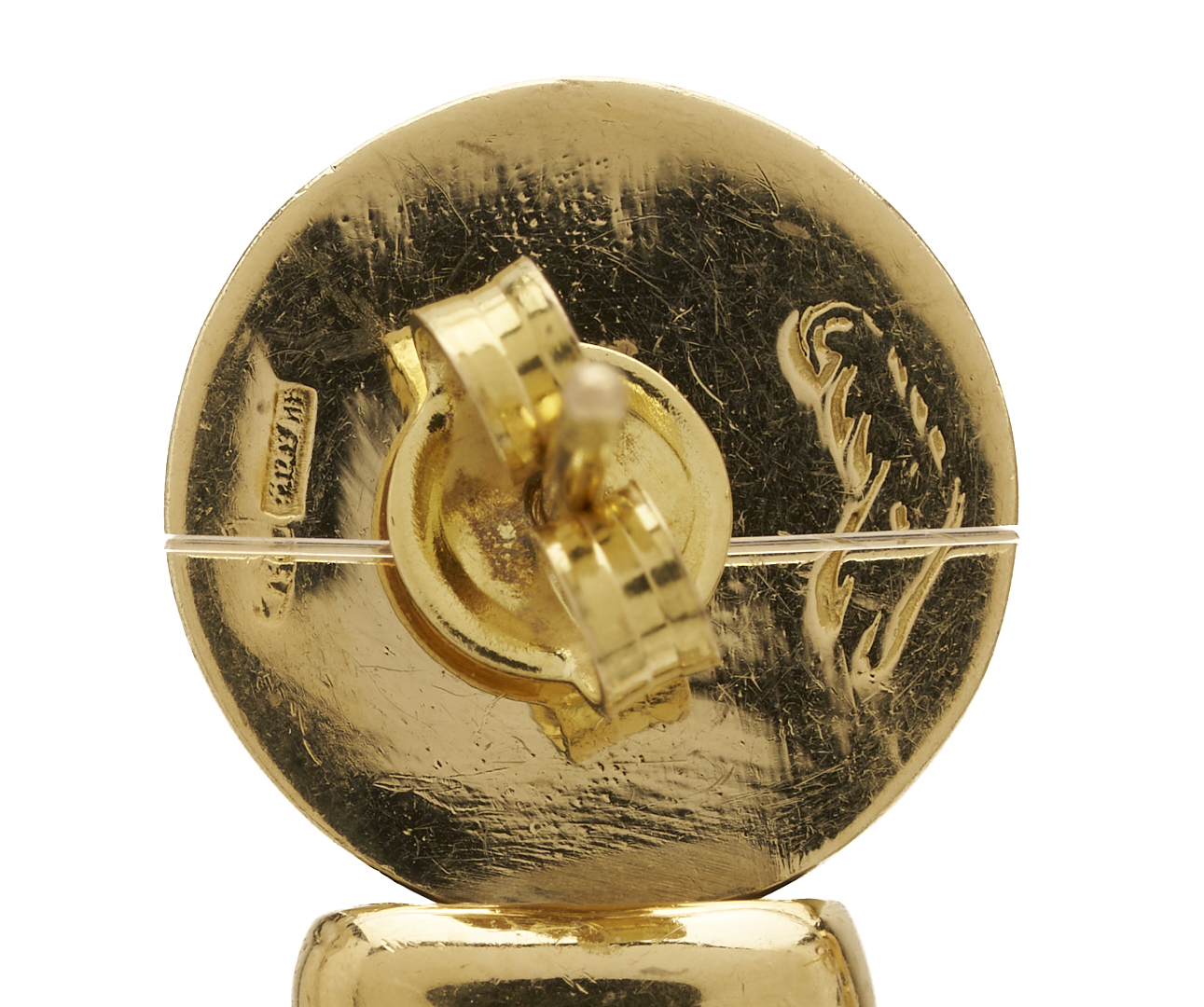 Lot 814: 18K Gold & Blue Topaz Earrings