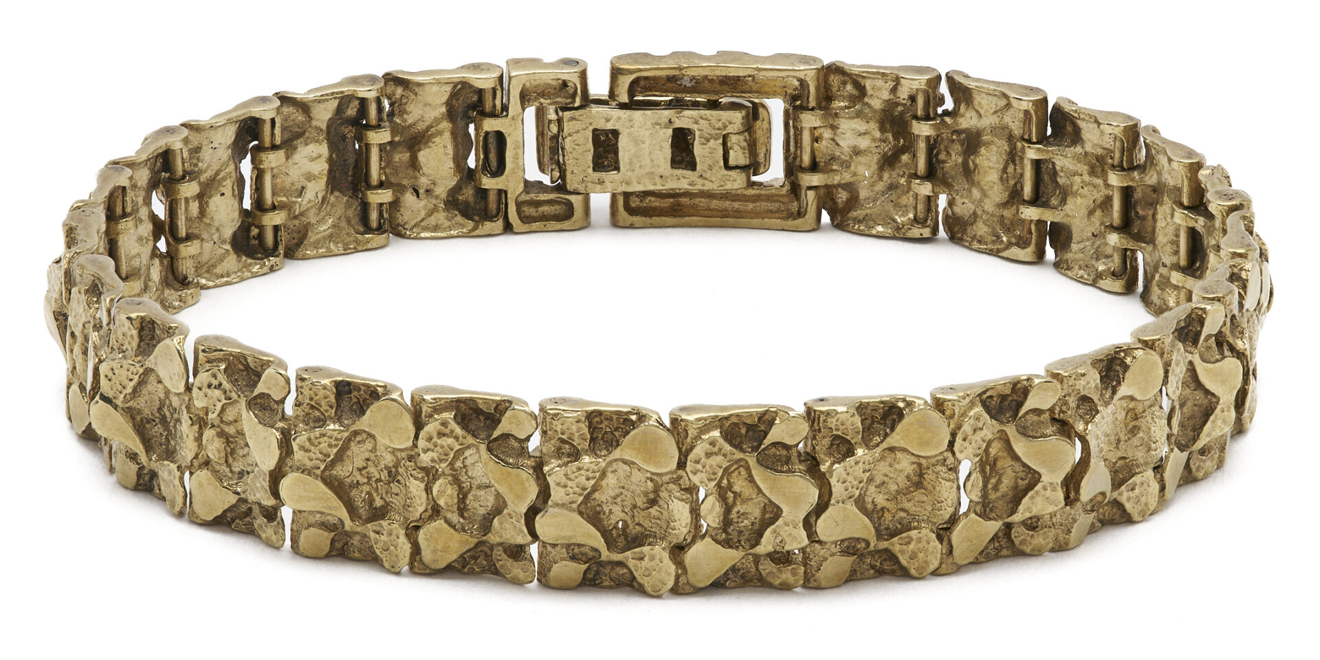 Lot 817: 10K Gold Nugget Bracelet