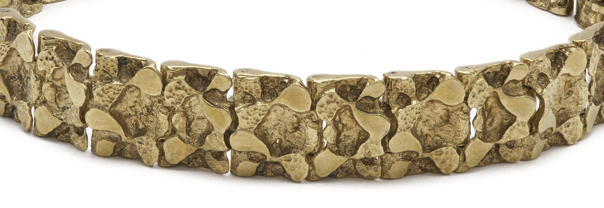 Lot 817: 10K Gold Nugget Bracelet