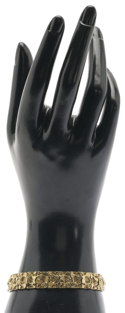 Lot 817: 10K Gold Nugget Bracelet